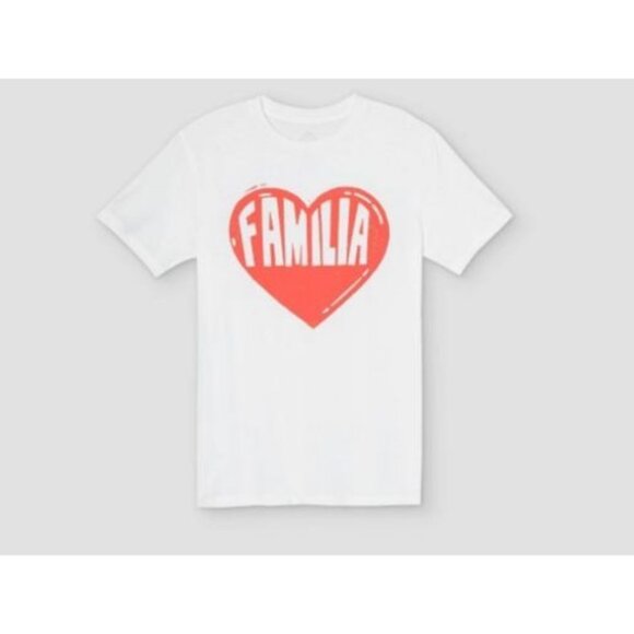"Familia" Heart White T-Shirt 2T - Picture 1 of 1